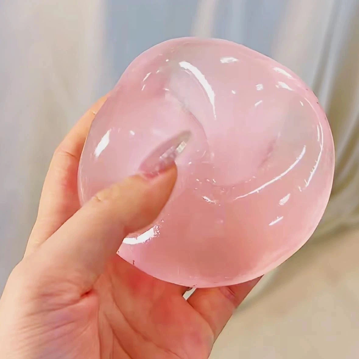 Translucent Squeeze Fidget Ball – 1 Piece, Random Color