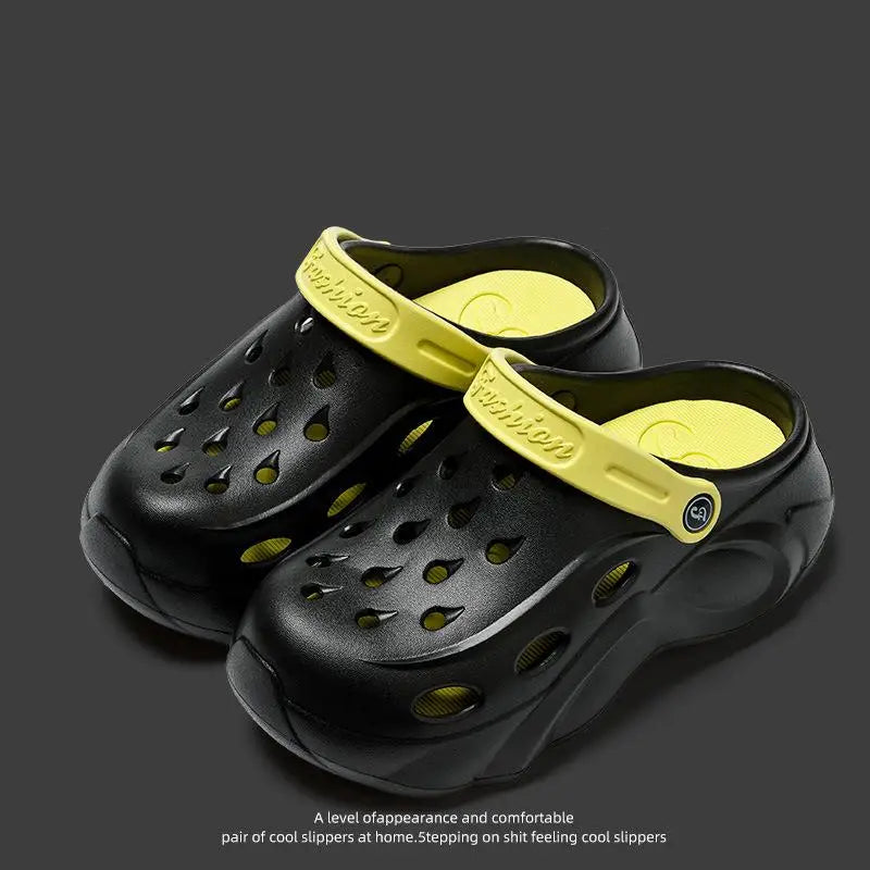 Luxus DIY Perlenkette Rutschfeste Clogs Damen Sommer 2026 Komfort Plateau Slip On Sandalen EVA Dicke Sohle Outdoor Hausschuhe