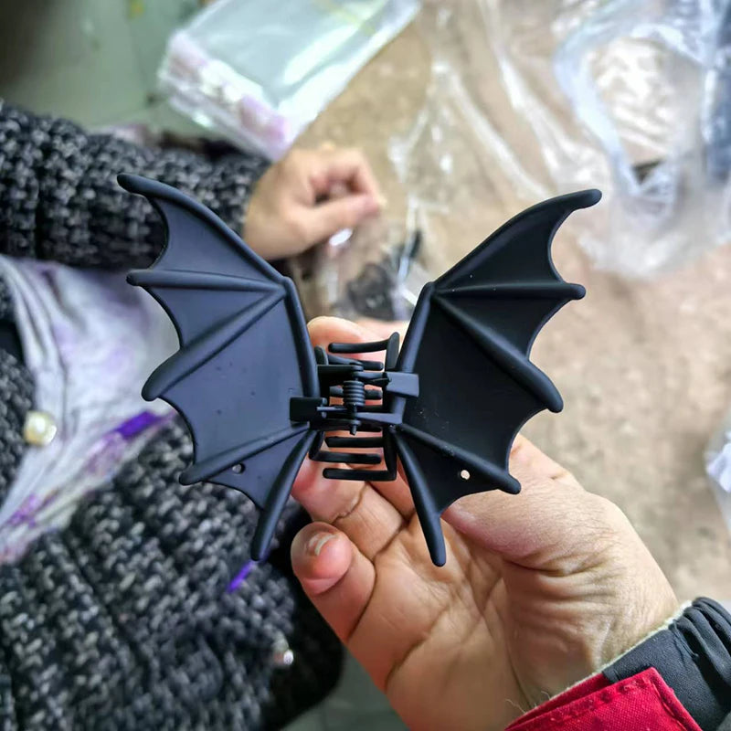 Black Bat Hair Clip – Halloween Hair Accessory