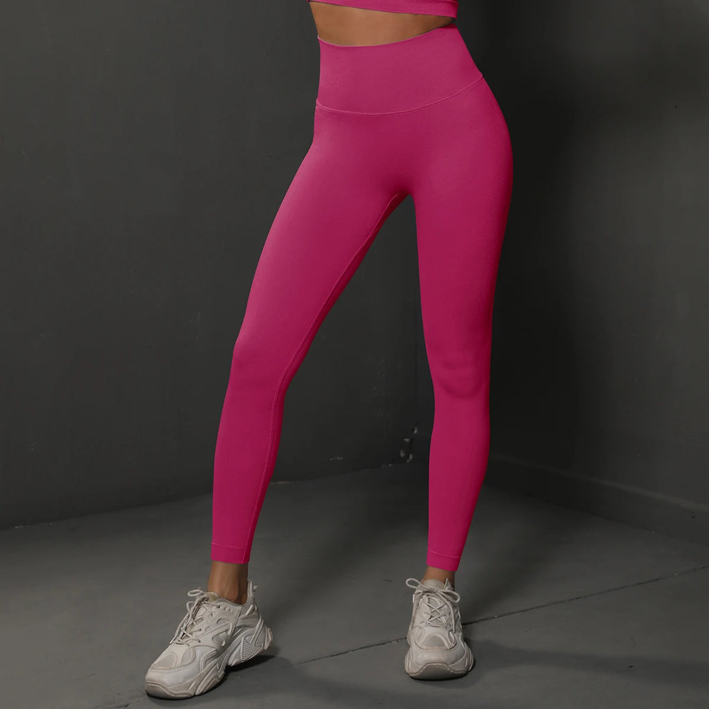 Seamless Booty-Lifting Gym Leggings – High Waist Tummy Control, Squat-Proof, All Season