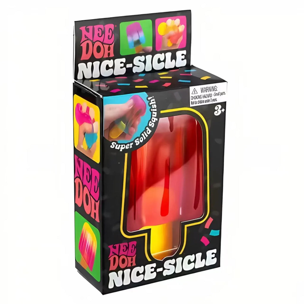 Nee Doh Pizza Sensory Fidget Cube, Stress Relief Squishy Squeeze Toy Anti-Anxiety Desk Toy & Ideal Holiday Gift for Kids  Adults