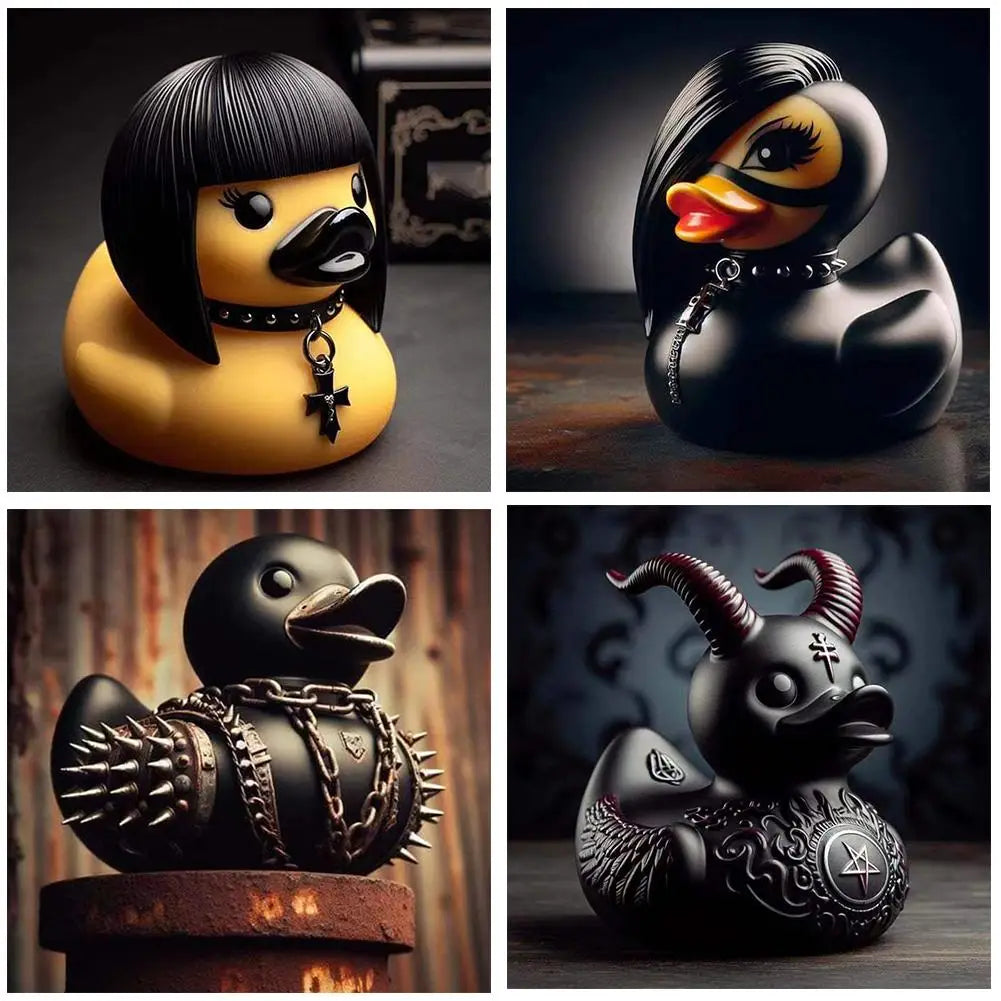 Duck Devil Duck Death Rock Duck Statue Car Styling Central Console Dashboard Auto Styling Decorative Home Desktop Decoration