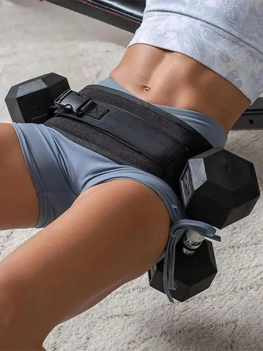 Adjustable Hip Bridge Belt for Dumbbell Workouts