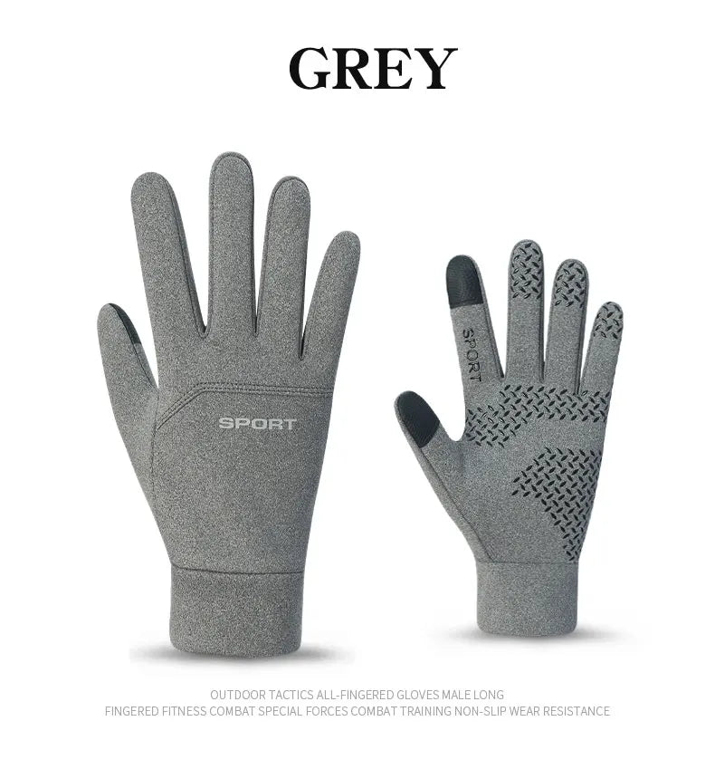 Full-Finger Sports Gloves with Textured Grip Palms