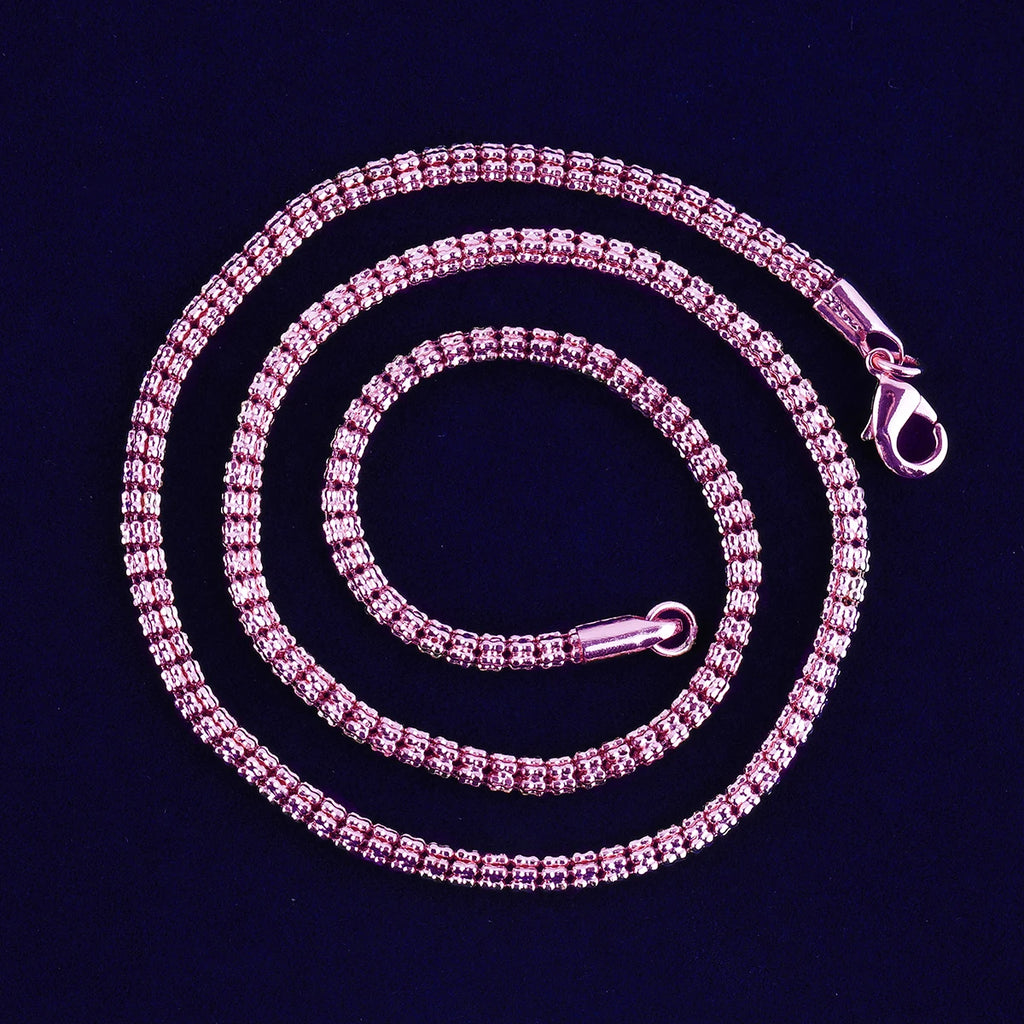 Textured Round-Link Chain Necklace