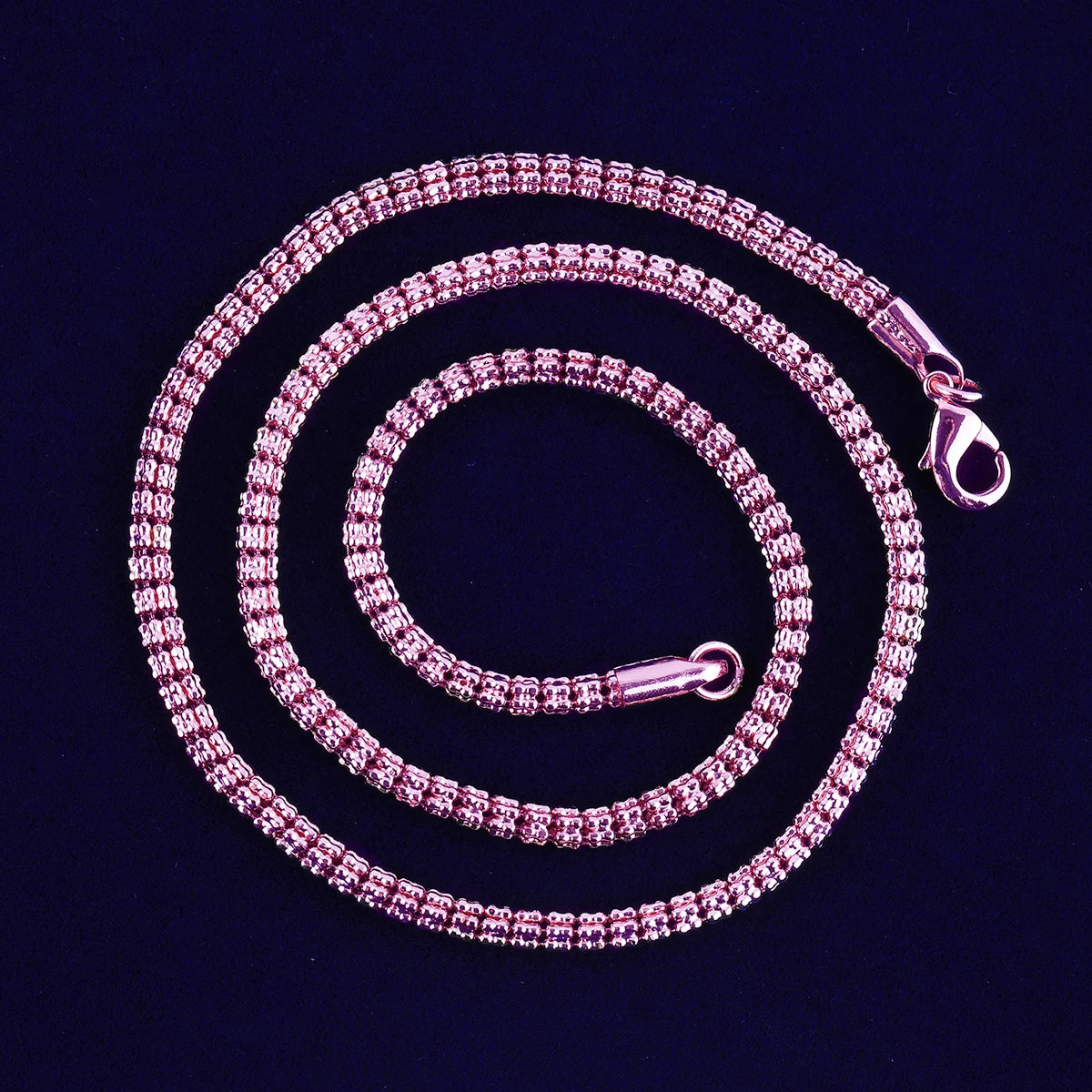Textured Round-Link Chain Necklace