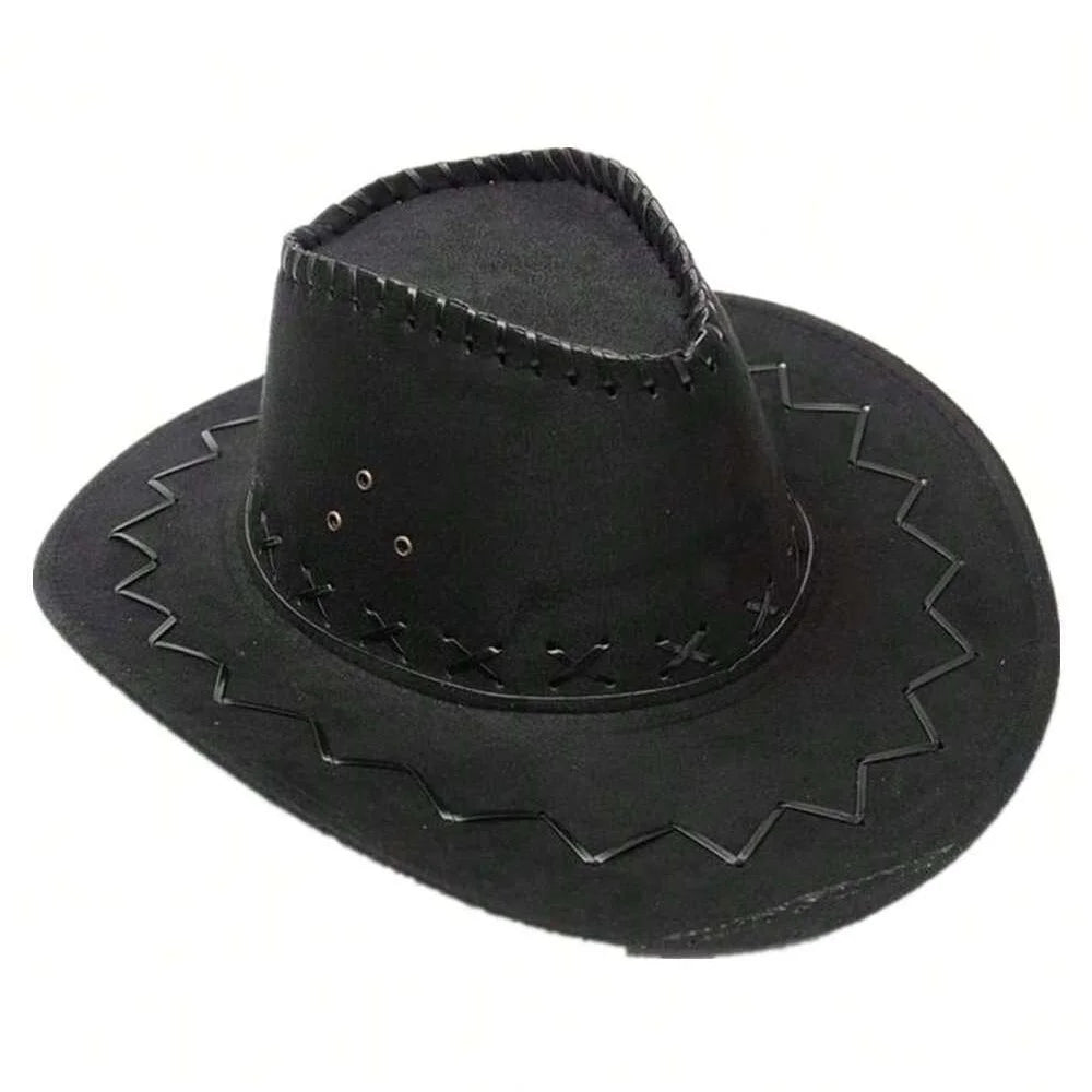 Western Cowboy Hat with Contrast Stitching