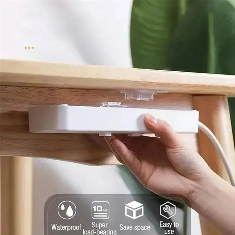 Clear Interlocking Adhesive Wall Mounts – 1–40 Pair Options