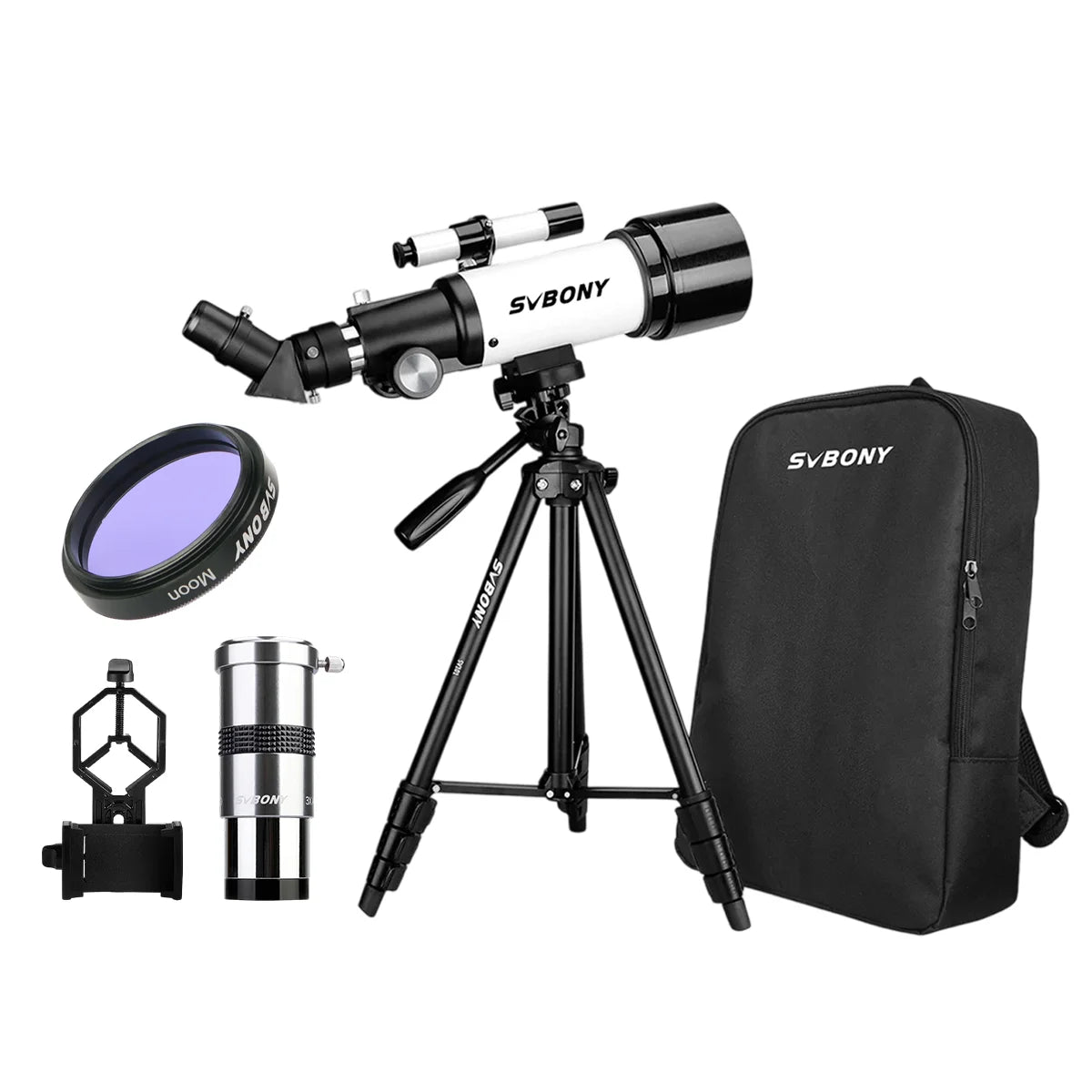SVBONY SV501P Beginner Refractor Telescope – 60mm or 70mm