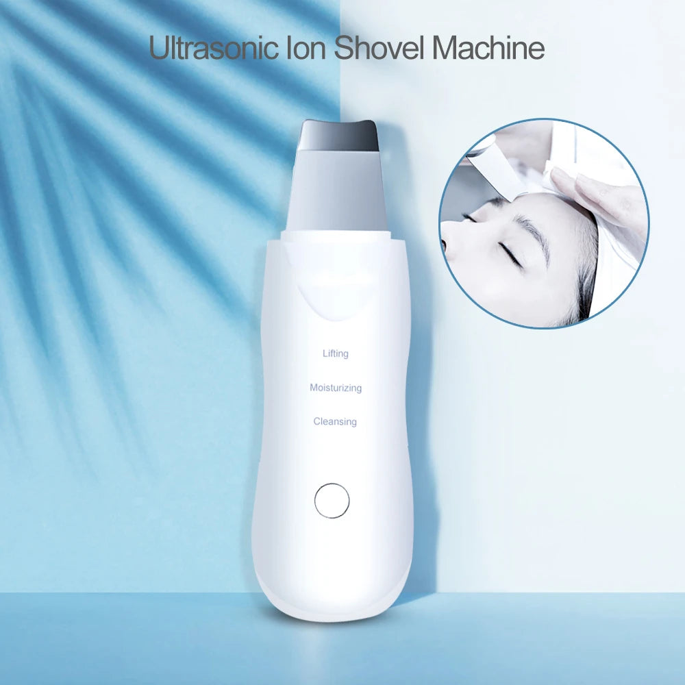Facial Skin Scrubber – Vibrating Blackhead Remover & Face Lifting Spatula Tool