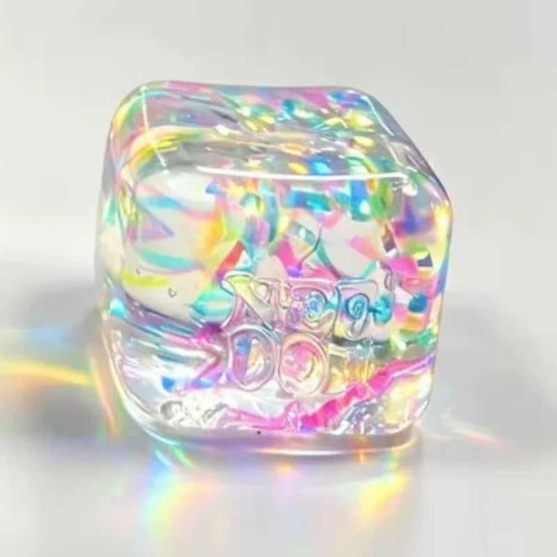 Holographic Ribbon Squeeze Fidget Cube