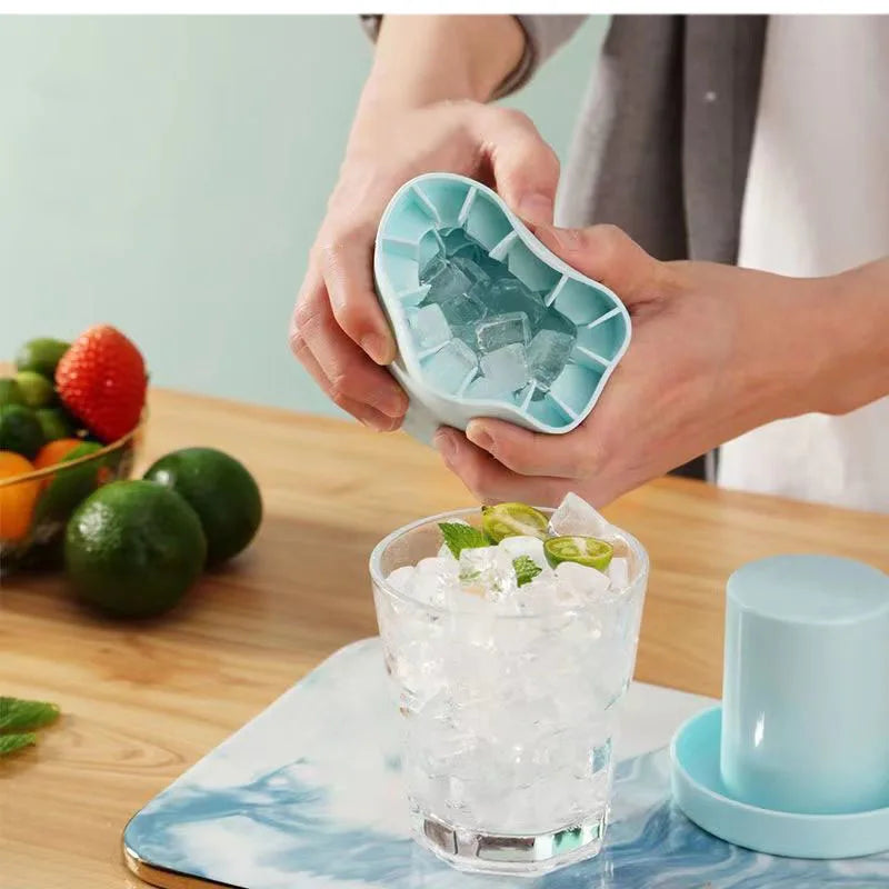 Silicone Round Ice Cube Mold – Cylindrical Ice Bucket Maker, Fast-Cooling 1.3cm(0.5 in) Mini Cubes for Cocktails, Whiskey & Bar Drinks