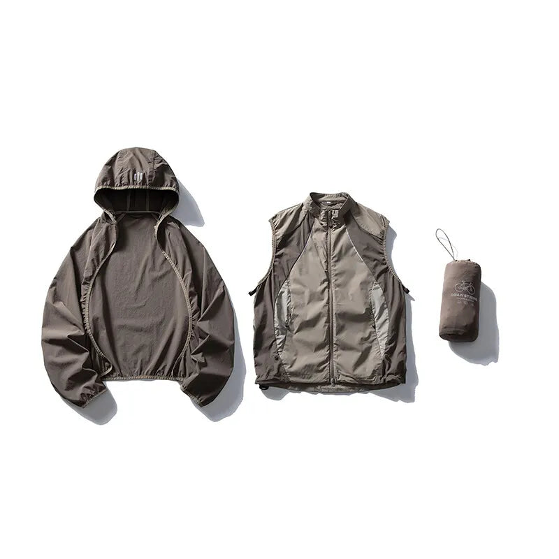 Men’s Hooded Jacket & Vest Set