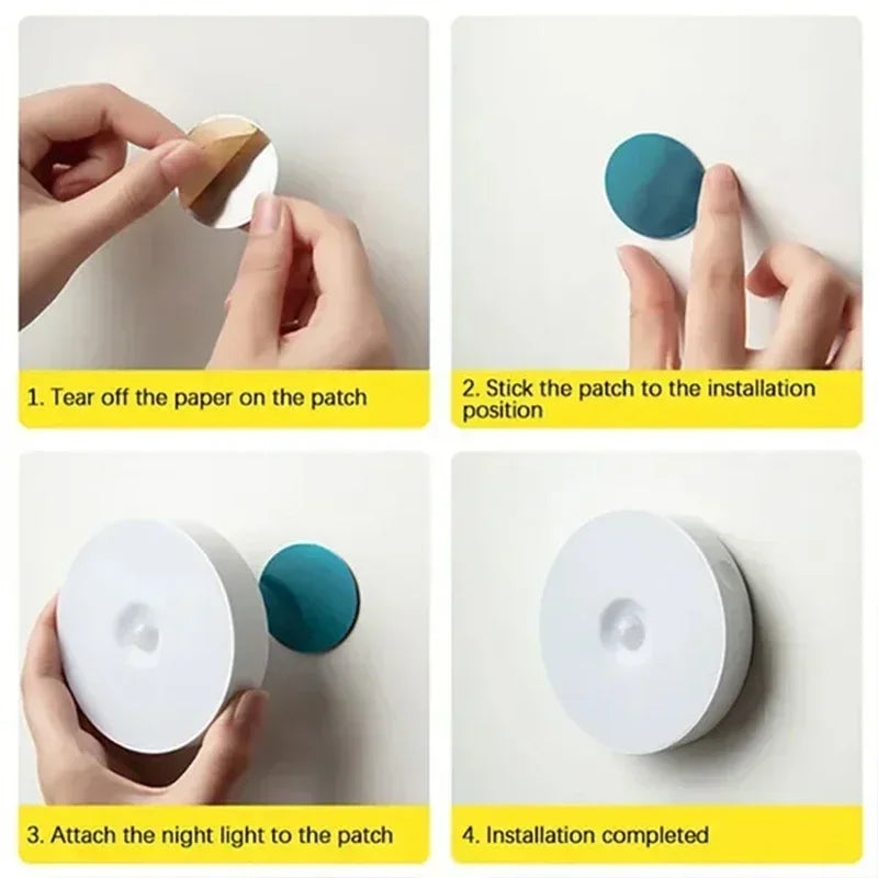 Motion Sensor Lights Indoor Stair Light USB Charging Cupboard Lamp Warm/Cool White,Nightlight for Closet,Hallway,Kitchen,Cabinet