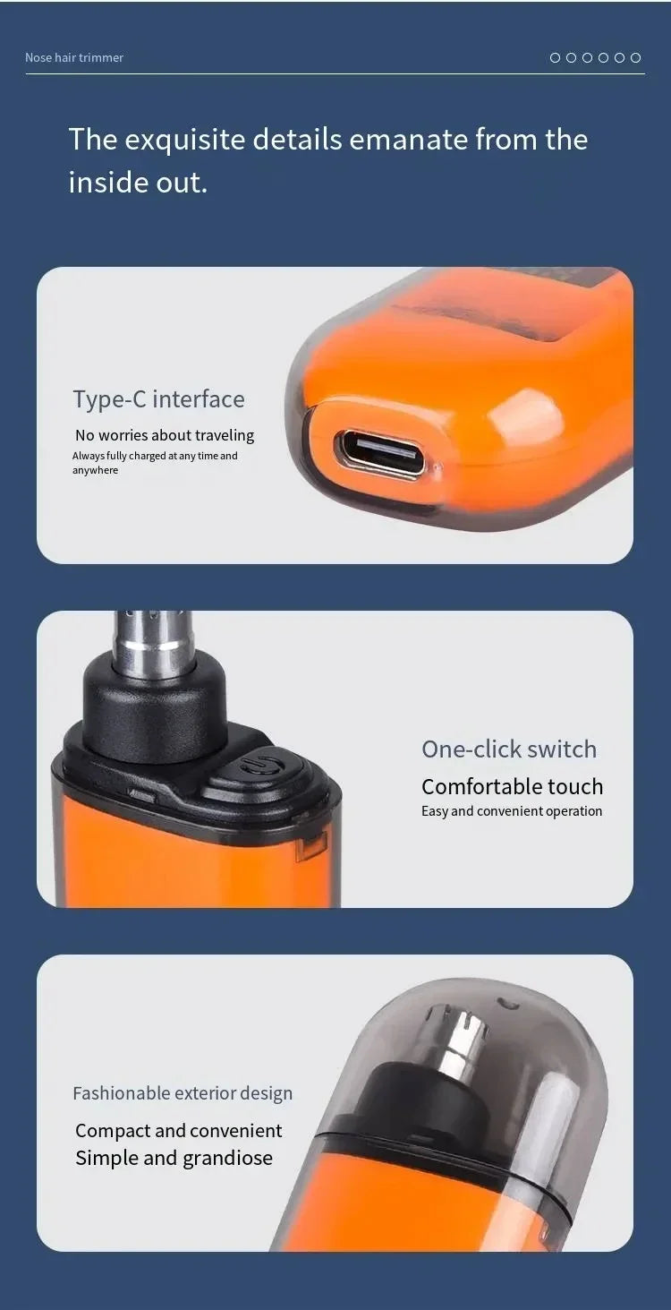 USB-C Rechargeable Nose & Ear Hair Trimmer