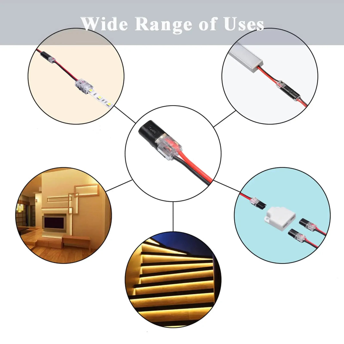 20/30/50PCS Quick Connection Cable Connector No Soldering Single Wire with Locking Plug-In Type Connection Replacement Tool
