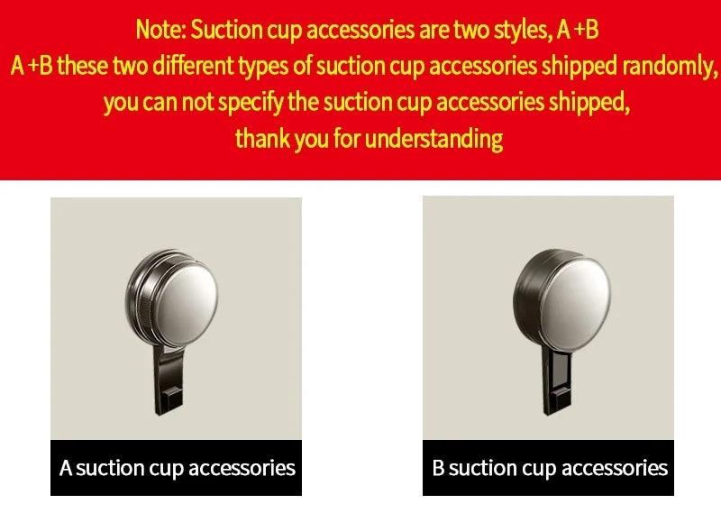 Suction-Cup Bathroom Shelf – Gray
