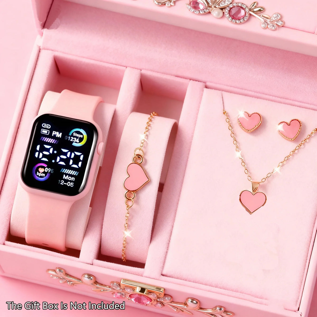 Digital Watch & Jewelry Accessory Set – 5 or 6 Pieces