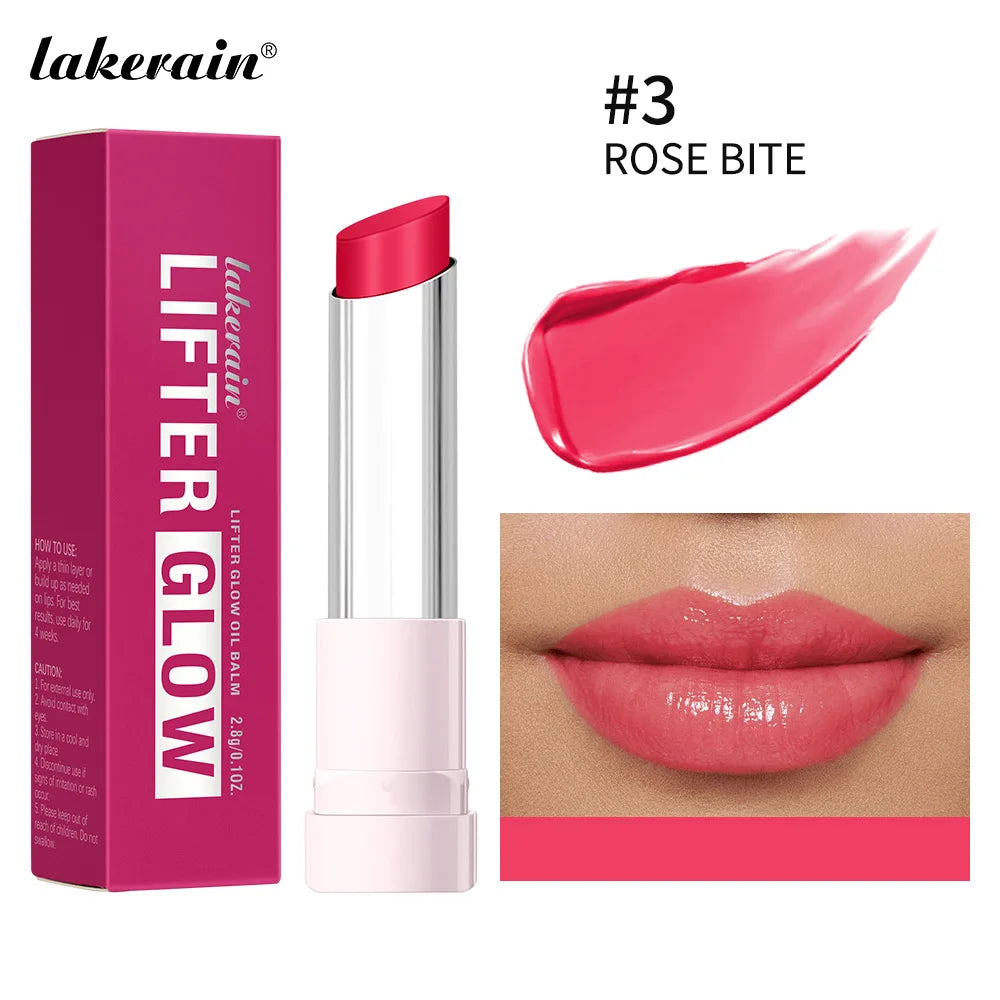 Lakerain Glow Lip Oil Balm Long Lasting Moisturizing Nourishing Daily Care Lip Balm Smooth-melt Softness Texture Natural Makeup