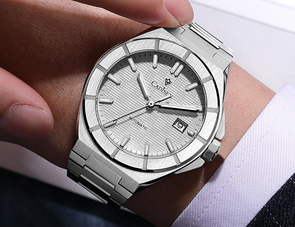 CADISEN C8242 Men’s Automatic Watch with Textured Dial