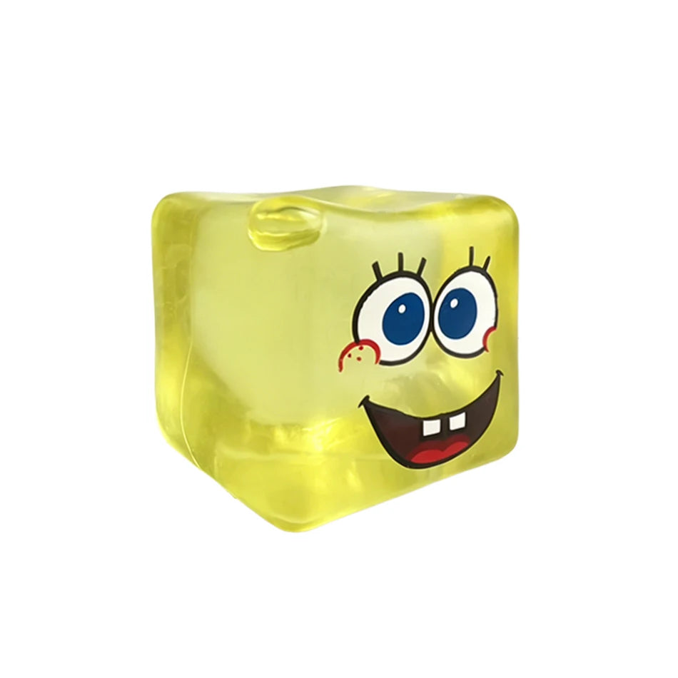 Squishy In Stock SpongeBob Squishy Stress Relief Cube Toy, Malt Sugar Slow Rebound Squeeze Fidget Toy Birthday Gift