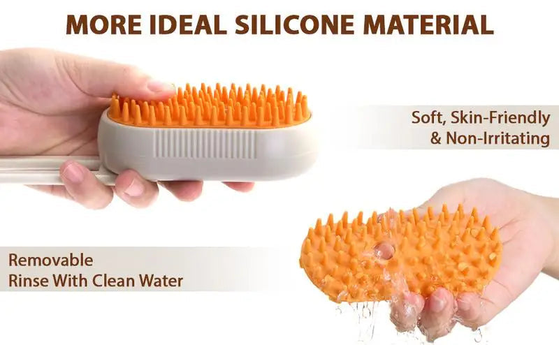 Pet Steam Brush – Cat & Dog Deshedding & Grooming Tool