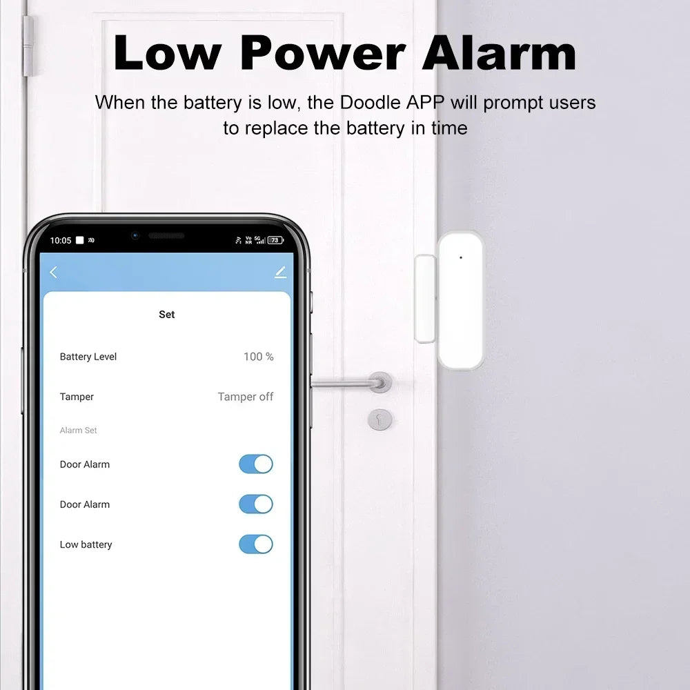 Door Sensor Window Contact Sensor Open Closed Detector Smart Home Alarm Security Protection Work With Tuya and Smart Life