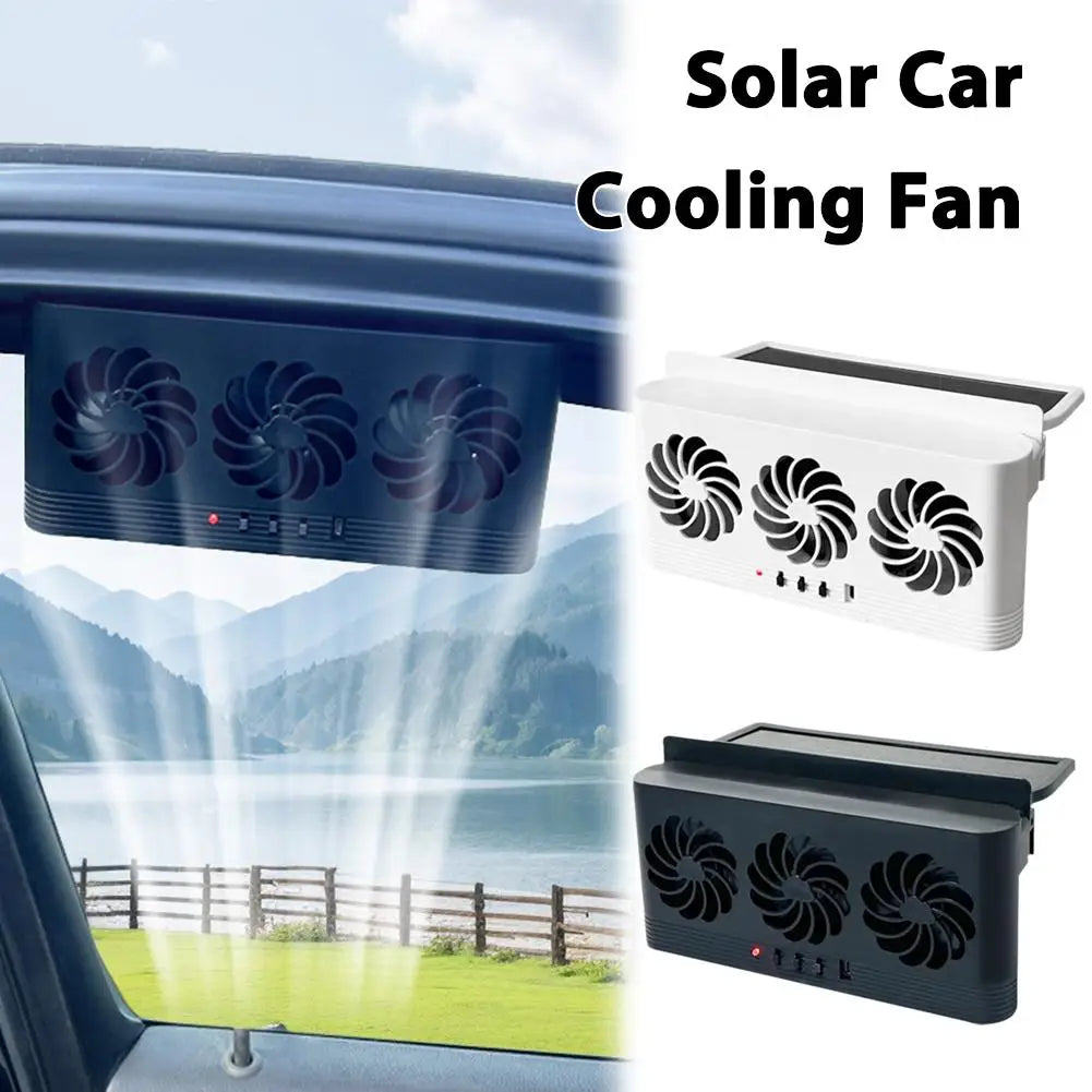 Solar-Assisted Car Window Ventilation Fan
