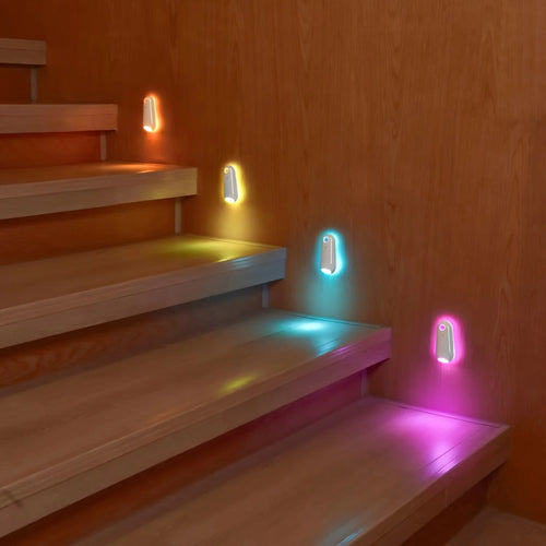 8-Color LED Motion-Sensor Night Light – Adjustable Brightness