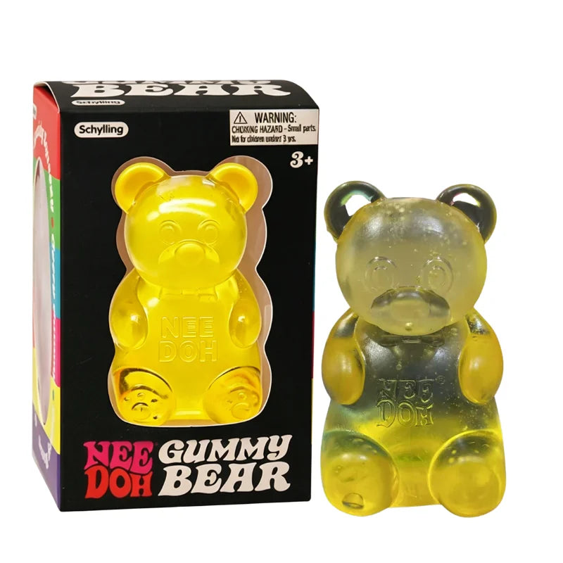 Nee Doh Cute Bear Maltose Dough Squeeze Toy Colorful Sensory Fidget Toy Stress Relief Desktop Decor Gift