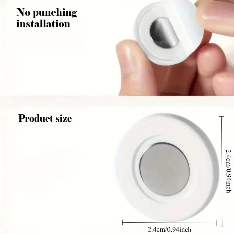 No-Drill Magnetic Remote Holders – White