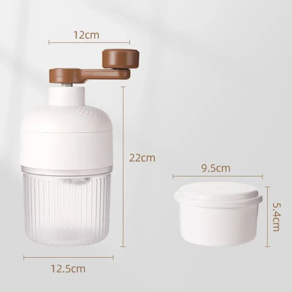 Manual Hand-Crank Ice Crusher – Portable Shaved Ice & Smoothie Maker, Non-Slip Base, Easy to Clean