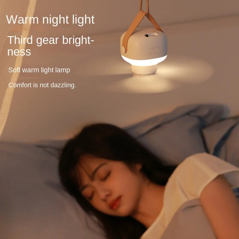 Portable Rechargeable Fan with LED Light & Remote
