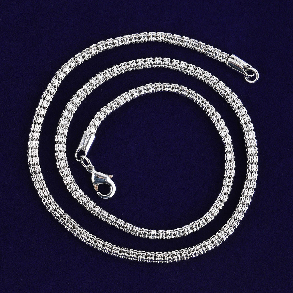 Textured Round-Link Chain Necklace