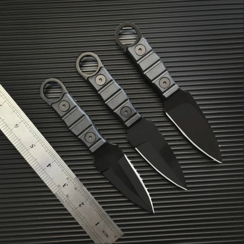 Black Thorn EDC Survival Knife – 7cm Stainless Steel Blade with K Sheath
