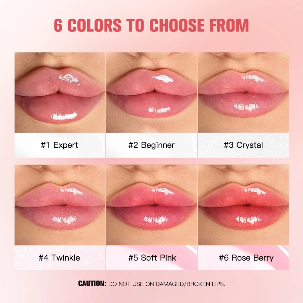 Lakerain Lip Plumper Gloss Oil Lip Long-Lasting Moisturizer Volume Boosting Lip Oil Volumizing & Hydrating Non-Dry Plumping