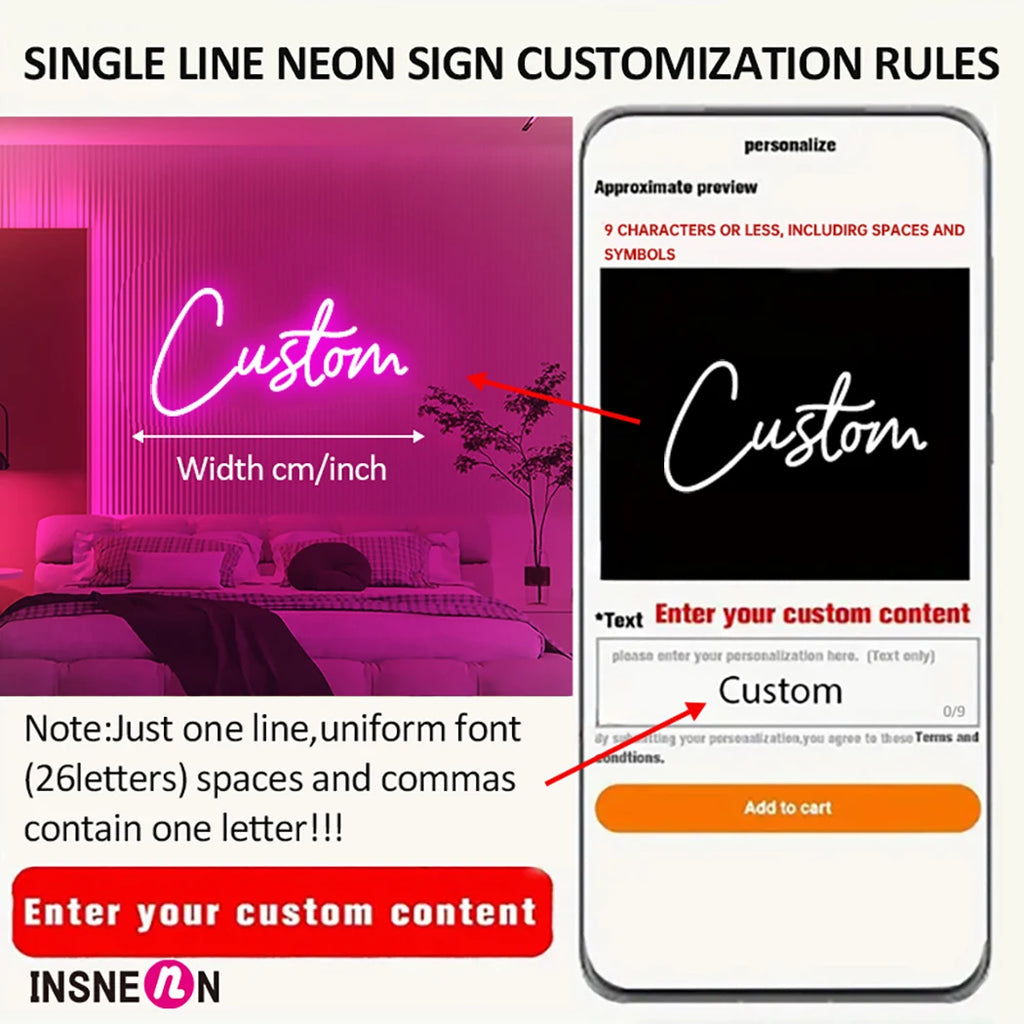 Personalized LED Neon-Style Name Sign – USB Powered