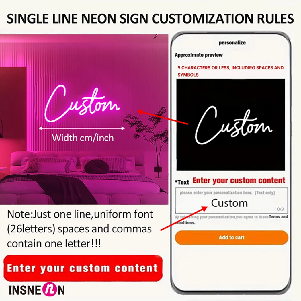 Personalized LED Neon-Style Name Sign – USB Powered
