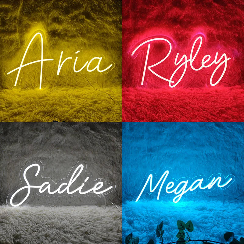 Personalized LED Neon-Style Name Sign – USB Powered