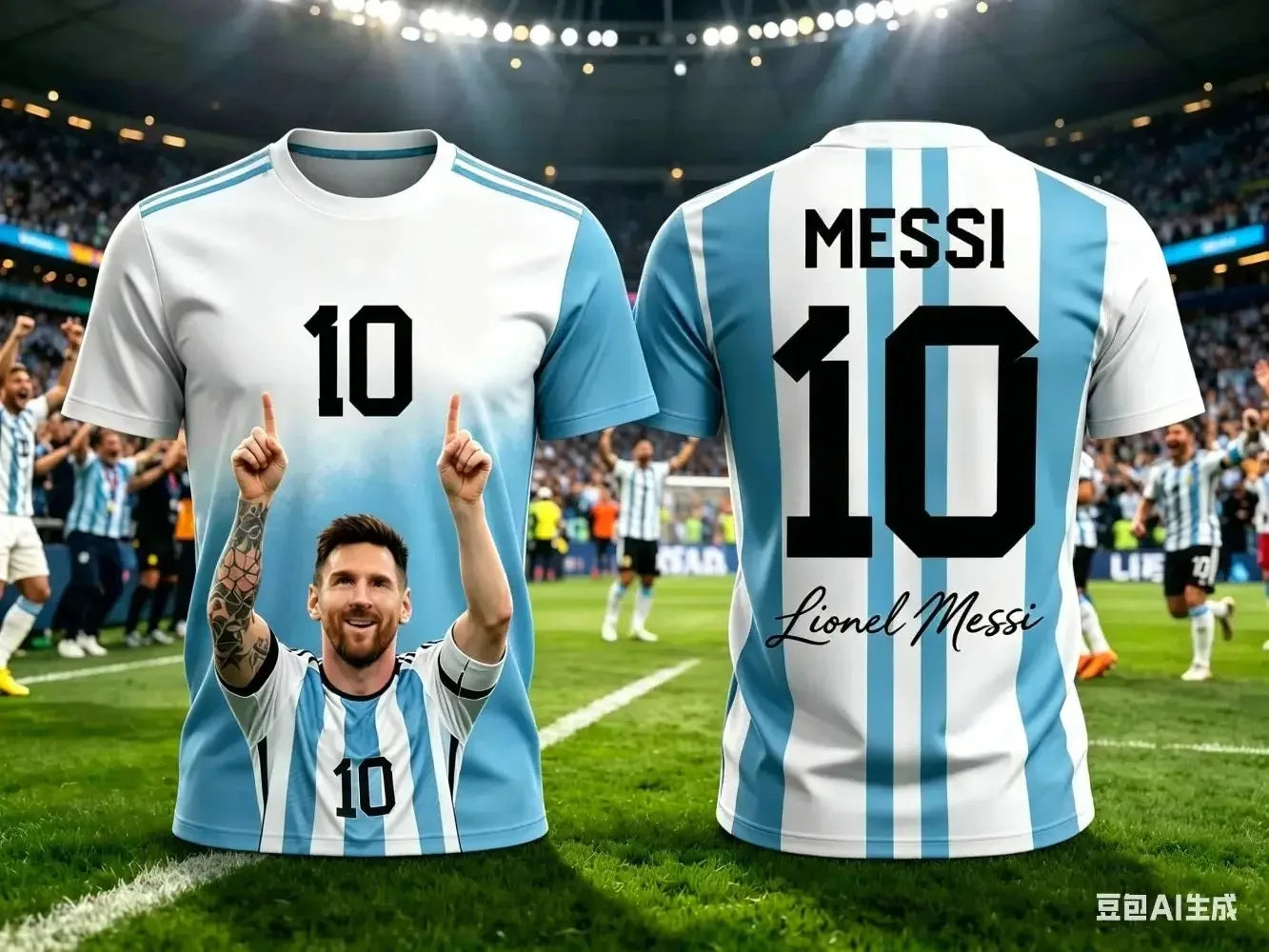 2026 Messi Style Summer 3D Printable  Clothing Football Jersey T-shirt Loose and Comfortable Suitable for Sports Wearing