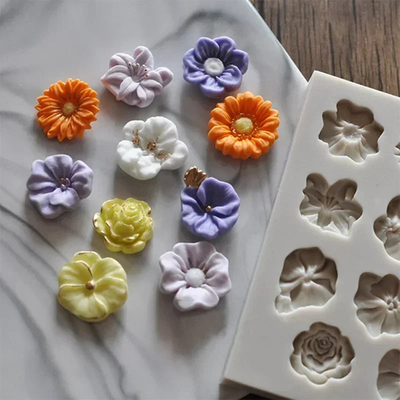 Silicone Flower Mold – Assorted Floral Designs