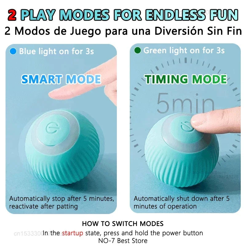 Rechargeable Rolling Cat Toy Ball
