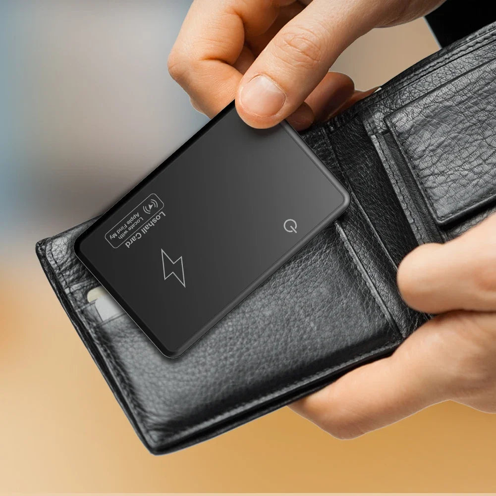 CD Wallet Charging Tracking Location Tracker Wireless  Card Waterproof GPS Locator Work with IOS Find My App Bluetooth Tracker