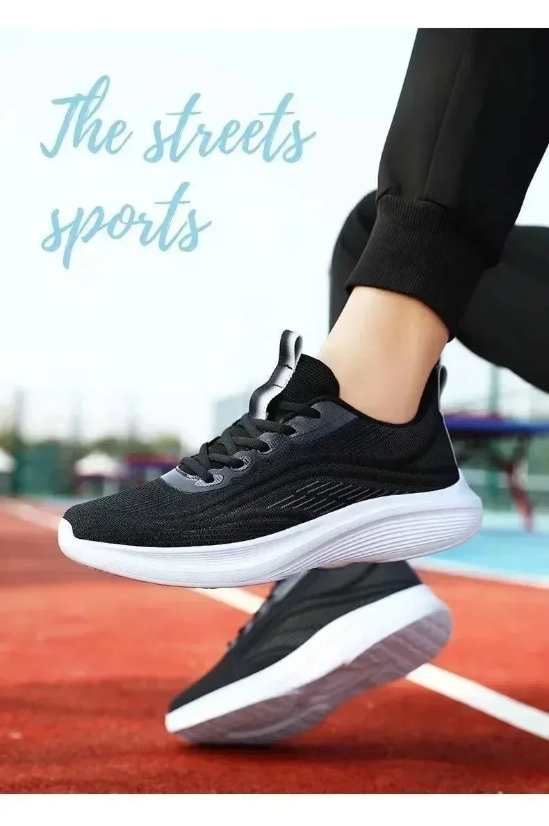 Lässige Laufschuhe Sommer-Mode rutschfeste Wander-Mesh atmungsaktive Sportschuhe Tennis Damen Trend Damen-Sneaker Paar