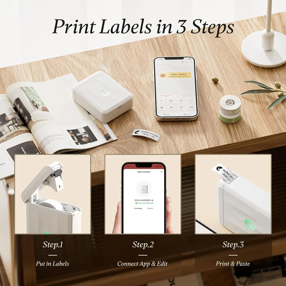 NIIMBOT D110M Bluetooth Thermal Label Maker