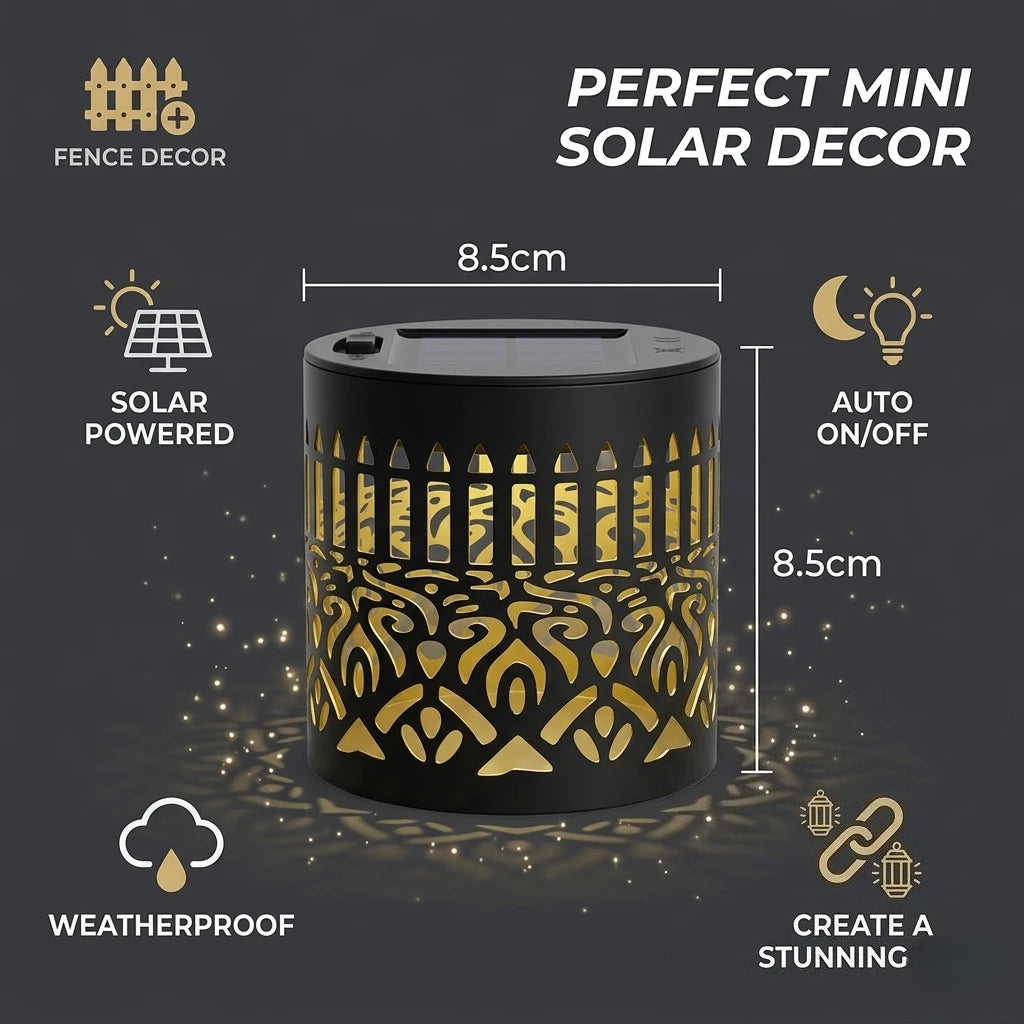 Solar Mandala Fence Wall Lights Garden Decoration  Party Courtyard Decoration Solar Garden Light Garden Patio Walkway Decor