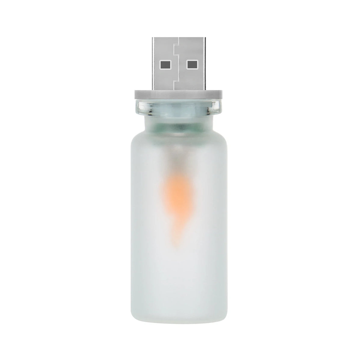 USB Flickering Flame LED Night Light – Clear or Frosted Glass