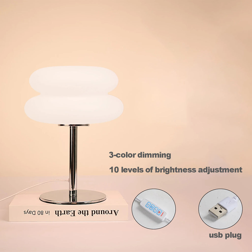 USB-Powered Mushroom LED Table Lamp with Dimming