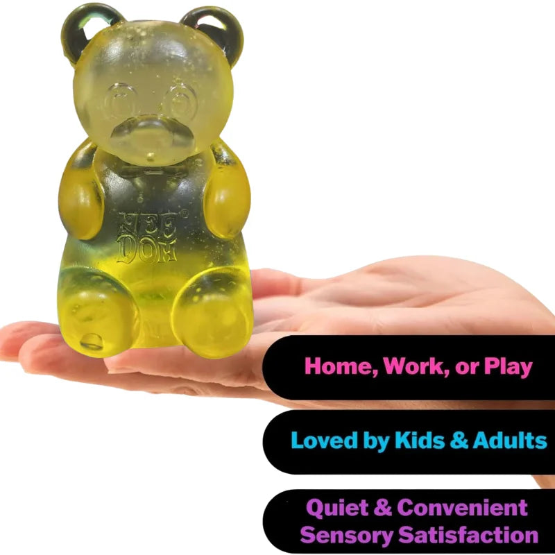 Nee Doh Cute Bear Maltose Dough Squeeze Toy - Colorful Sensory Fidget Toy & Desk Decor Gift
