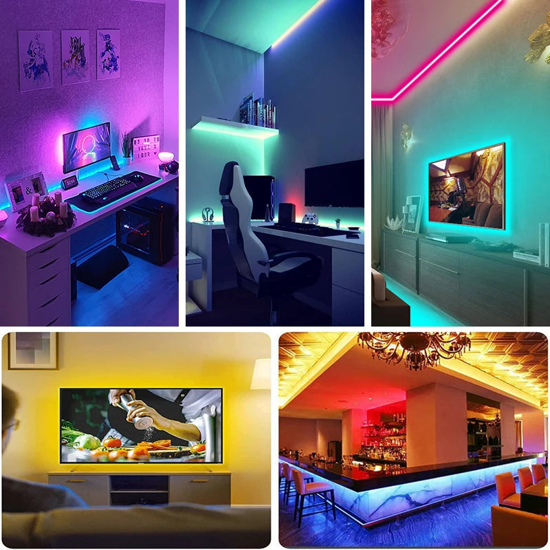 USB-Powered RGB LED Strip Lights with IR Remote